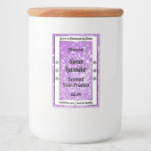 Étiquettes de produit pailletées scintillantes vio (Devant)