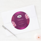 Étiquettes de produit violet rose Hawaii Fleurs Aj (Enveloppe)