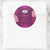 Étiquettes de produit violet rose Hawaii Fleurs Aj (Sac)