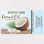 Étiquettes de produits à l'huile de coco (Design 2)