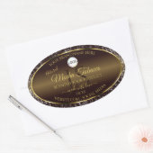 Étiquettes de produits à paillettes avec initiales (Enveloppe)