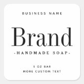 Étiquettes de produits blancs carrés de marque mod (Devant)