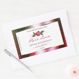 Étiquettes de produits blancs floraux Parties scin
