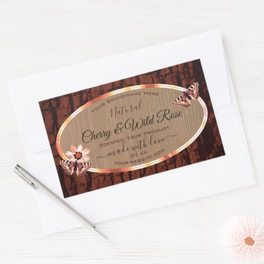 Étiquettes de produits  Butterfies du grain de boi (Enveloppe)