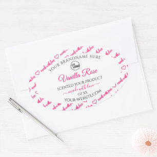 Étiquettes de produits Cloud blanc et rose avec lo