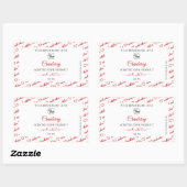 Étiquettes de produits Cloud blanc et rouge avec l (Feuille)