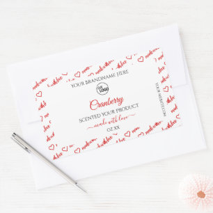 Étiquettes de produits Cloud blanc et rouge avec l