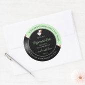 Étiquettes de produits Coeurs d'or Rose noir vert (Enveloppe)