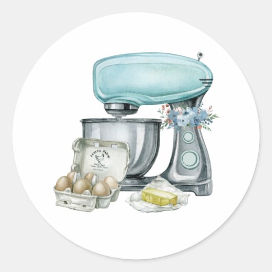 Étiquettes de produits d'aquarelle de boulangerie (Devant)