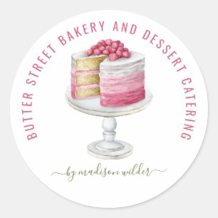 Étiquettes de produits de gâteaux aquarelle Chef P