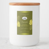 Étiquettes de produits de la moutarde Logo Fleurs  (Devant)