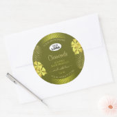 Étiquettes de produits de la moutarde Logo Fleurs (Enveloppe)