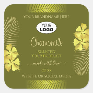 Étiquettes de produits de la moutarde Logo Fleurs