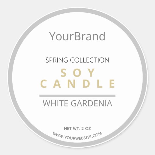 Étiquettes de produits de marque personnalisés de (Devant)