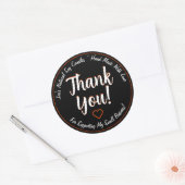 Étiquettes de produits de Merci noir de néon orang (Enveloppe)