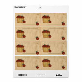 Étiquettes de produits de panier Apple (Feuille entière)