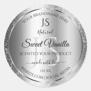 Étiquettes de produits de Parties scintillant douc