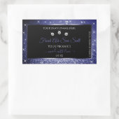 Étiquettes de produits de Parties scintillant noir (Sac)