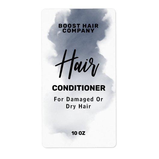 Étiquettes de produits de soins pour cheveux gris (Devant)