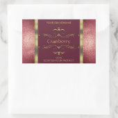 Étiquettes de produits d'or de Bourgogne avec Part (Sac)