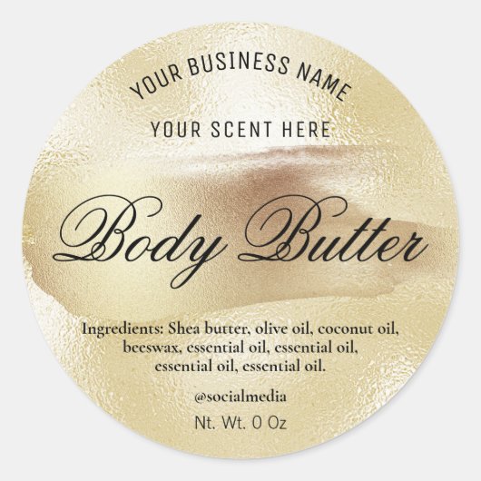 Étiquettes de produits en encre et feuille d'or da (Devant)