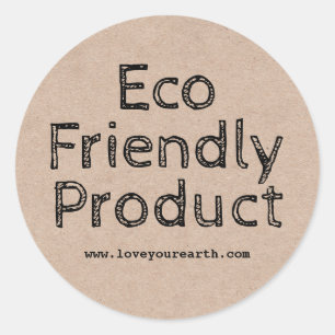 Étiquettes de produits entièrement Kraft Eco amica
