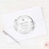 Étiquettes de produits floraux blanc et argent (Enveloppe)