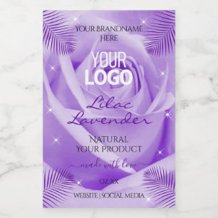 Étiquettes de produits floraux Logo feuilles de pa