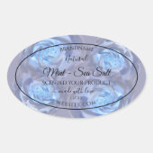 Étiquettes de produits floraux Lumineux Bleu Roses (Devant)