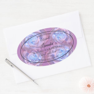 Étiquettes de produits floraux Lumineux violet Ros