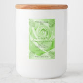 Étiquettes de produits floraux Rose vert avec Feui (Devant)