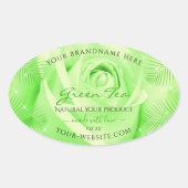 Étiquettes de produits floraux Rose vert clair Feu (Devant)