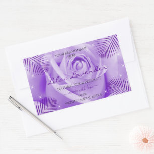 Étiquettes de produits floraux Rose violet avec Fe