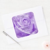Étiquettes de produits floraux Rose violet avec Fe (Enveloppe)