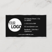 Étiquettes de produits gris argent avec logo Photo (Dos)