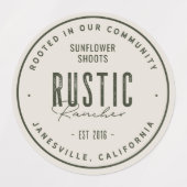 Étiquettes de produits imperméables | Rustic Ranch (Design 1)