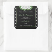 Étiquettes de produits noirs Bijoux de roses verts (Sac)