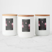 Étiquettes de produits noirs exotiques Fleurs Hawa (Bouteilles)