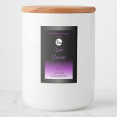 Étiquettes de produits noirs pourpres Parties scin (Devant)