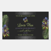 Étiquettes de produits noirs Violet Jaune Hawaii F (Devant)