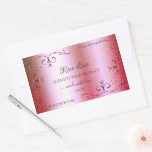Étiquettes de produits Ornate Pink Vert brillant