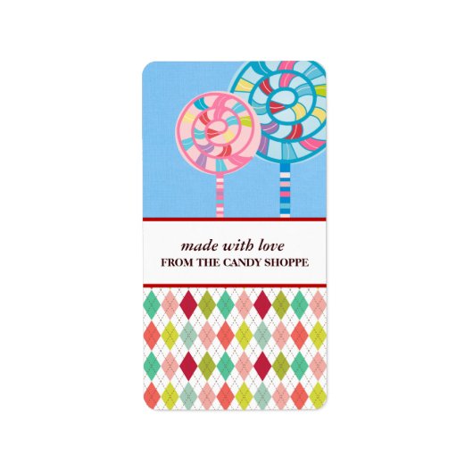 Étiquettes de produits pour entreprises Candy (Devant)