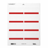 Étiquettes de produits Red Stripes (Feuille entière)