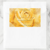 Étiquettes de produits Roses orange avec Feuilles  (Sac)