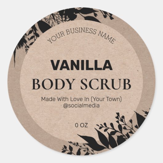 Étiquettes de produits rustiques (Devant)