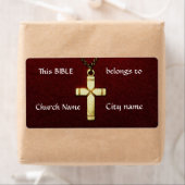 Étiquettes de propriété de la Croix-chrétienne (En situation)