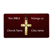 Étiquettes de propriété de la Croix-chrétienne (Devant)