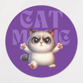 Étiquettes de puissance de chat (Design 1)