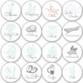 Étiquettes de rangement des herbes, des noix et de (Devant)