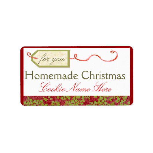 Étiquettes de recettes de Noël maison (Devant)